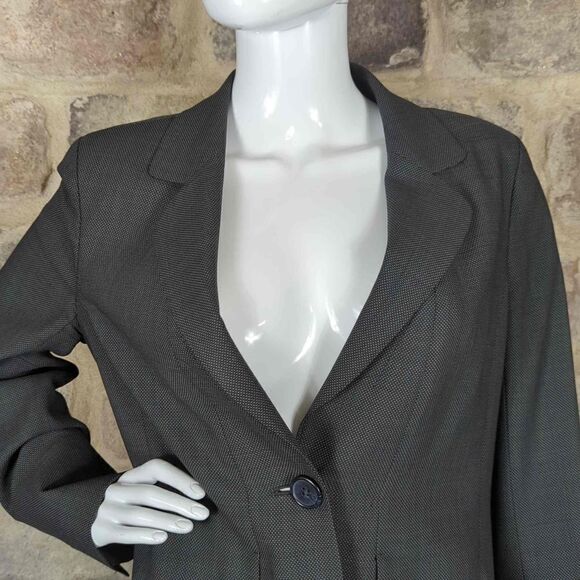 Classiques Entier Atelier Gray Blazer 100% Virgin Wool Woman's Size 10 - Picture 3 of 15